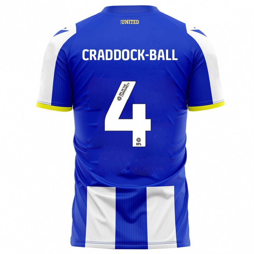 נשים כדורגל Cassie Craddock-Ball #4 כחול לבן ג'רזי ביתית 2025/26