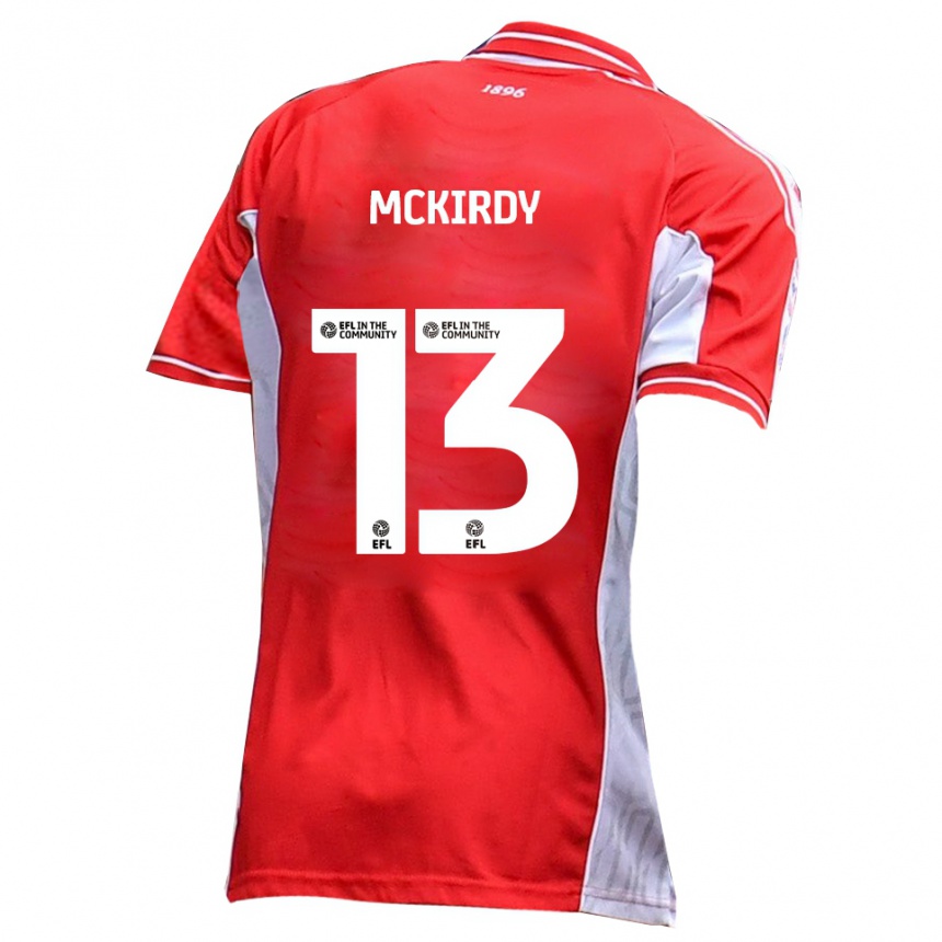 נשים כדורגל הארי מקירדי #13 אדום לבן ג'רזי ביתית 2025/26