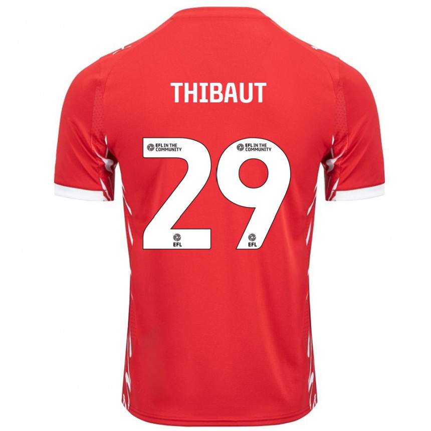 נשים כדורגל אדריאן טינשיי תיבו #29 אדום לבן ג'רזי ביתית 2025/26