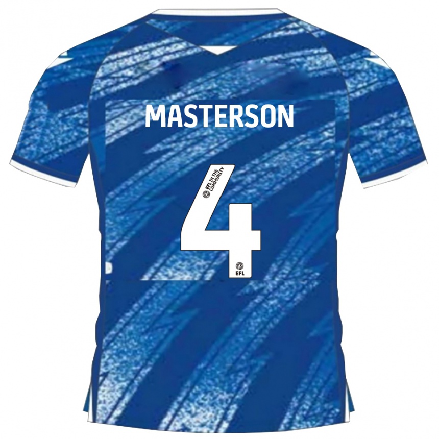 נשים כדורגל קונור מאסטרסון #4 כחול לבן ג'רזי ביתית 2025/26