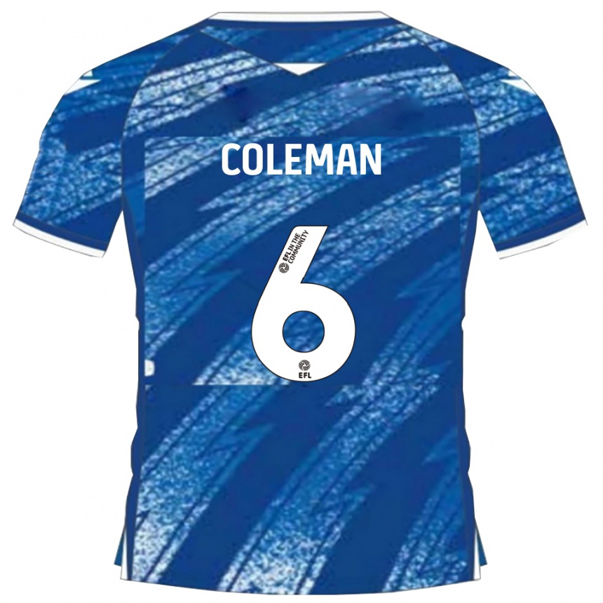 נשים כדורגל אית'ן קולמן #6 כחול לבן ג'רזי ביתית 2025/26