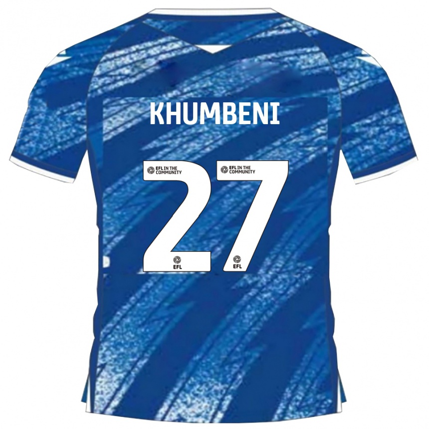 נשים כדורגל Nelson Khumbeni #27 כחול לבן ג'רזי ביתית 2025/26