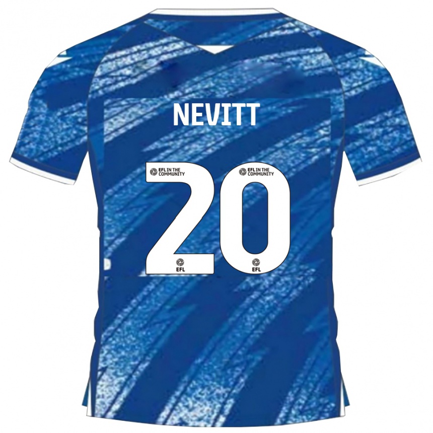 נשים כדורגל אליוט נוויט #20 כחול לבן ג'רזי ביתית 2025/26