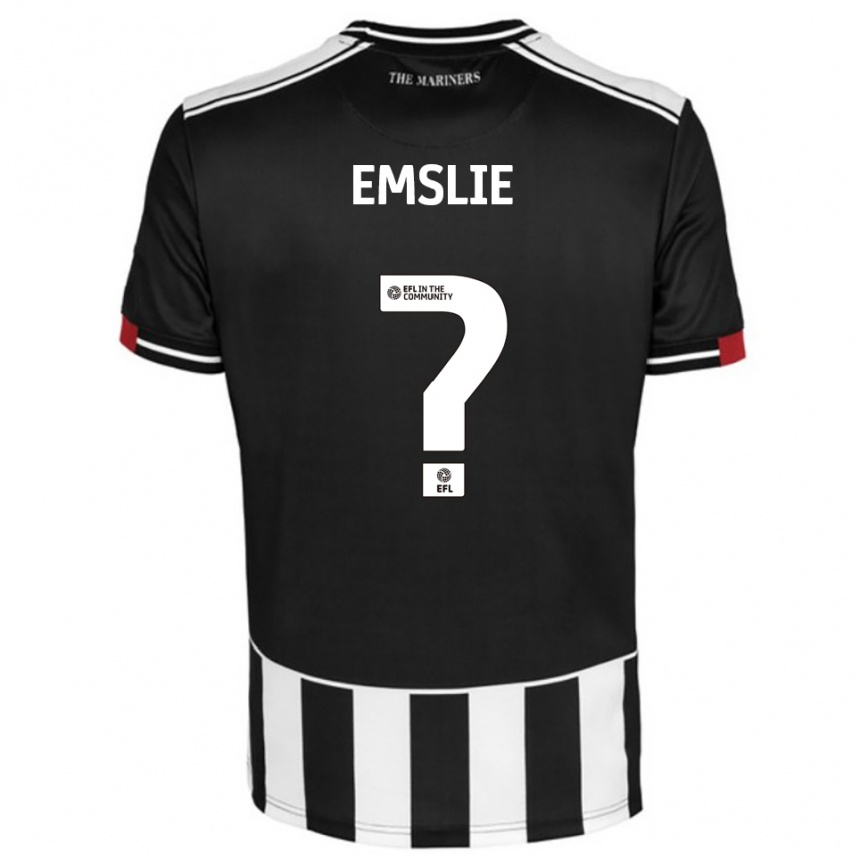 נשים כדורגל Abbie Emslie #0 שחור לבן אדום ג'רזי ביתית 2025/26