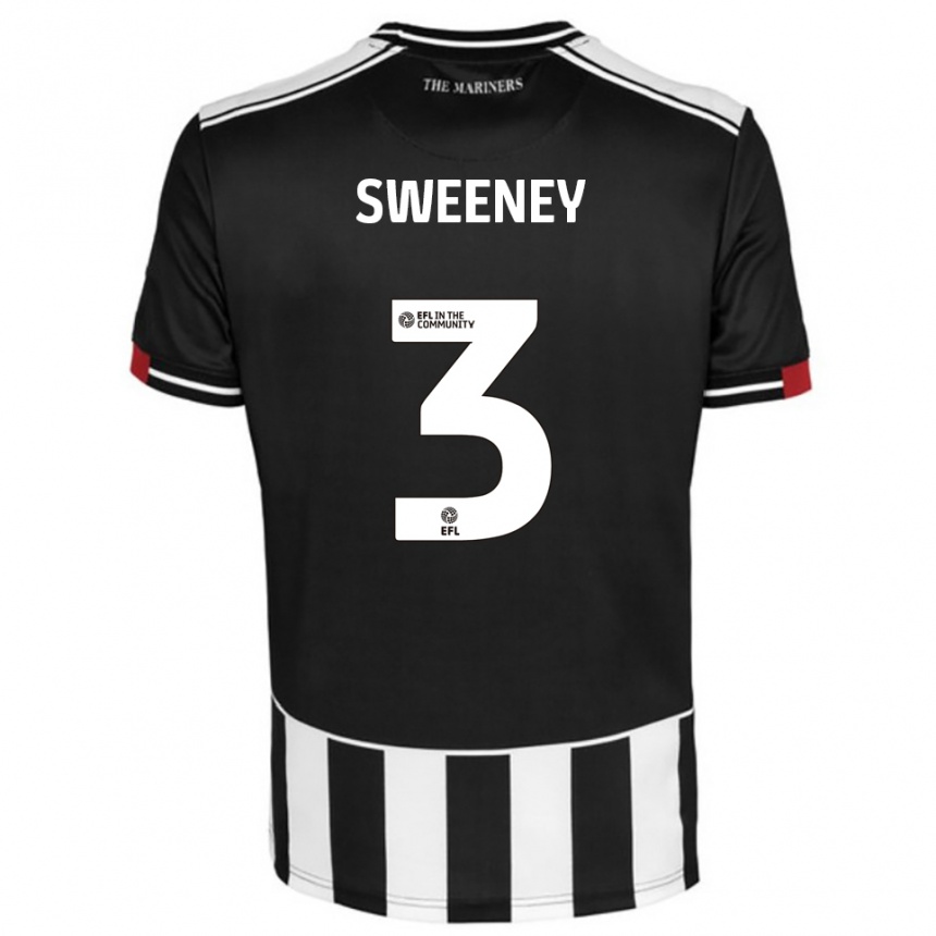 נשים כדורגל ג'יידן סוויני #3 שחור לבן אדום ג'רזי ביתית 2025/26