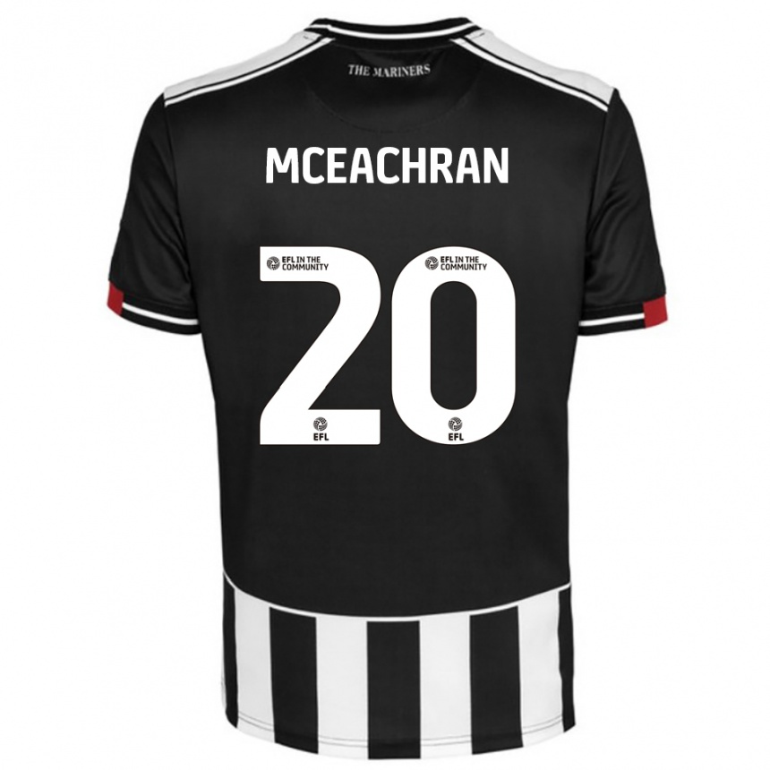 נשים כדורגל ג'ורג' מק'אקרן #20 שחור לבן אדום ג'רזי ביתית 2025/26