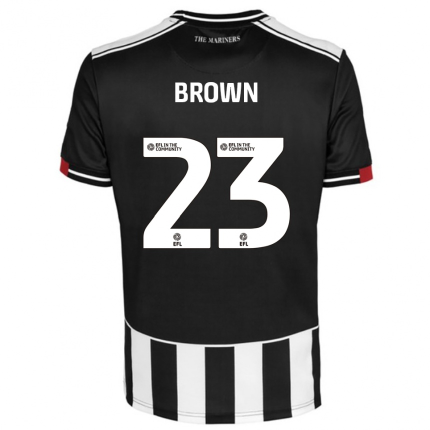 נשים כדורגל Henry Brown #23 שחור לבן אדום ג'רזי ביתית 2025/26
