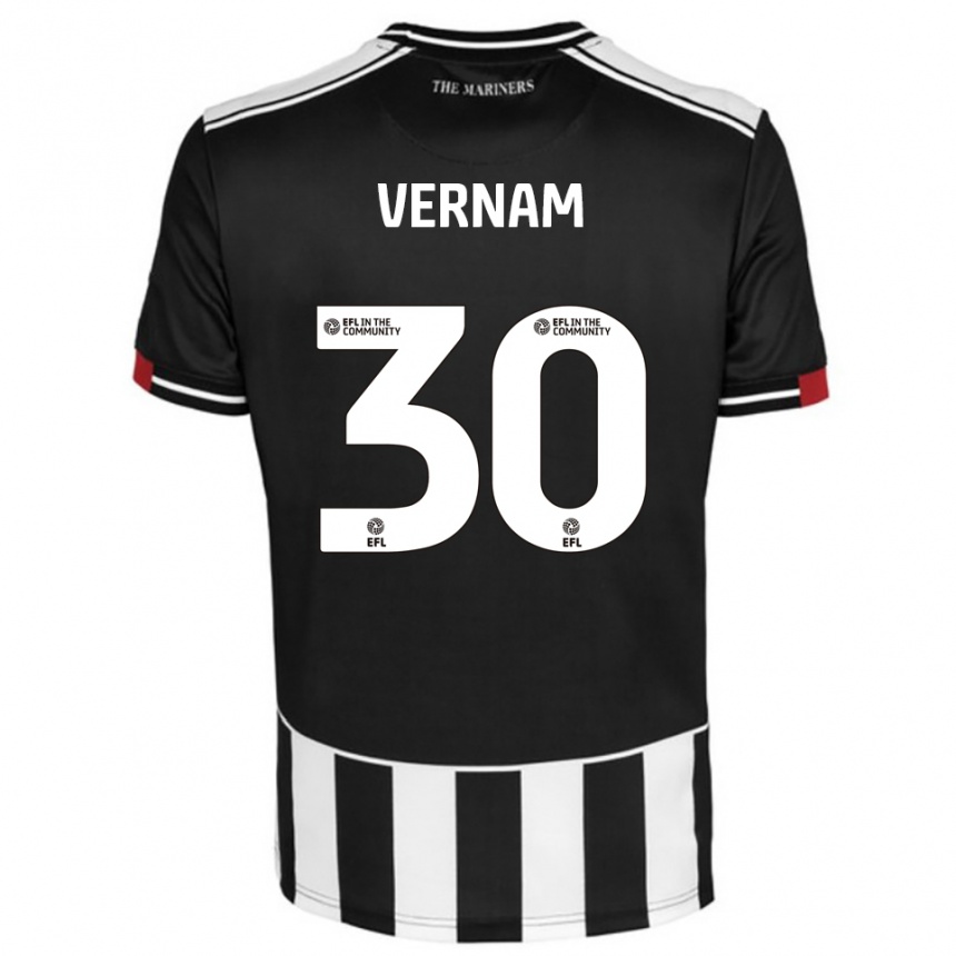 נשים כדורגל צ'ארלס ורנם #30 שחור לבן אדום ג'רזי ביתית 2025/26