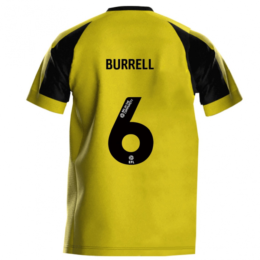 נשים כדורגל וורן בורל #6 צהוב אפור ג'רזי ביתית 2025/26