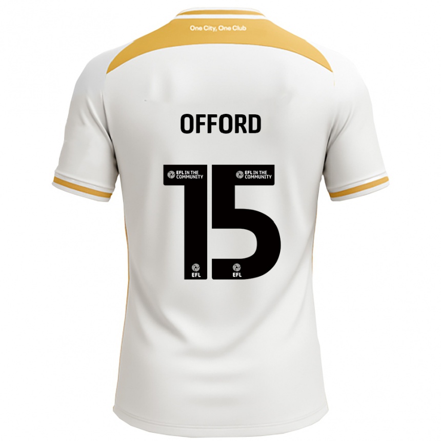 נשים כדורגל לוק אופורד #15 לבן זהב ג'רזי ביתית 2025/26