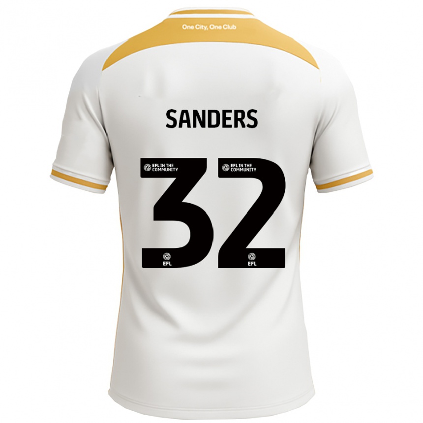 נשים כדורגל Jack Sanders #32 לבן זהב ג'רזי ביתית 2025/26