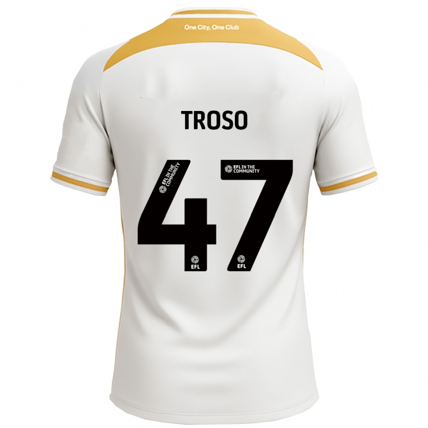 נשים כדורגל סימון טרוסו #47 לבן זהב ג'רזי ביתית 2025/26