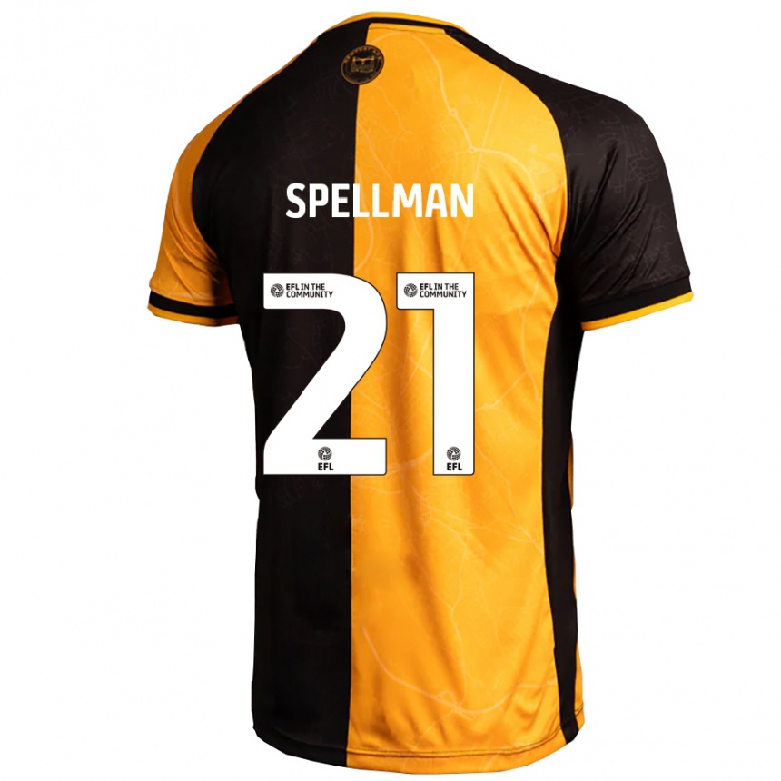 נשים כדורגל מיכאל ספלמן #21 צהוב שחור ג'רזי ביתית 2025/26