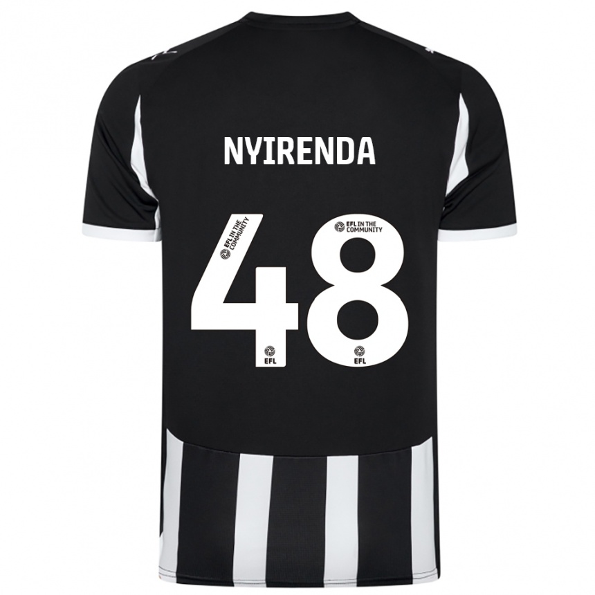 נשים כדורגל ת׳מבה ניירנדה #48 שחור לבן ג'רזי ביתית 2025/26