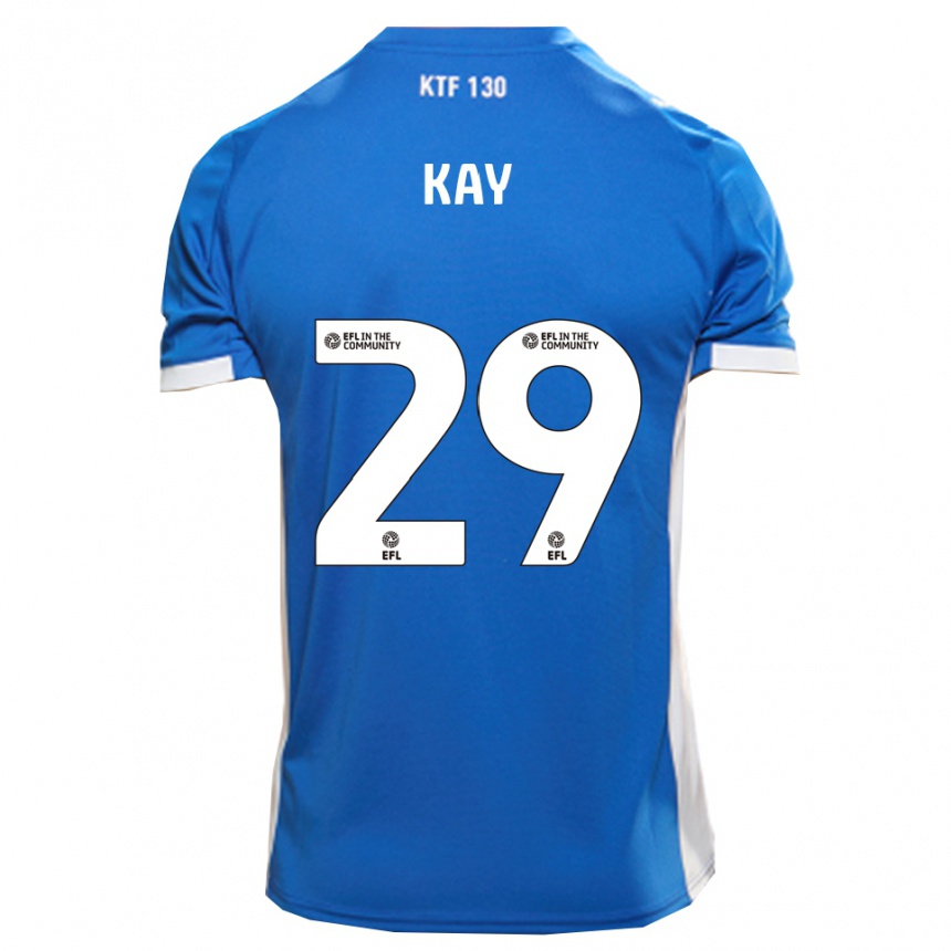 נשים כדורגל ג'וש קיי #29 כחול לבן ג'רזי ביתית 2025/26