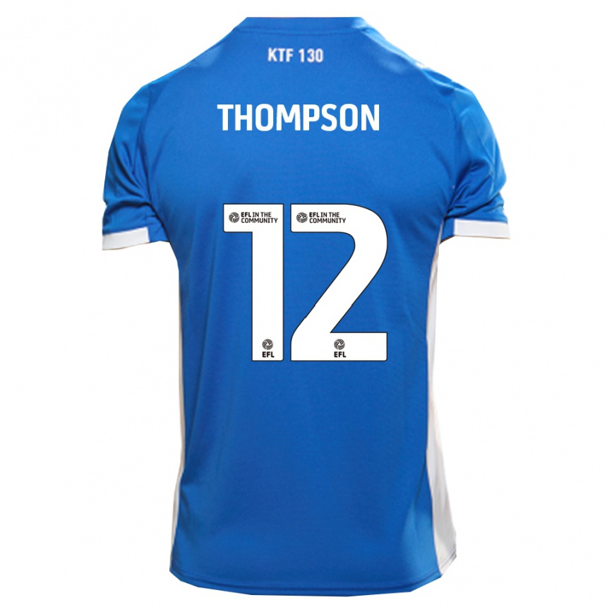 נשים כדורגל Jaheim Thompson #12 כחול לבן ג'רזי ביתית 2025/26