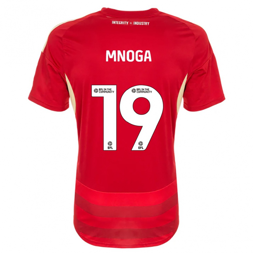 נשים כדורגל חאג'י אמנוגה #19 אדום לבן ג'רזי ביתית 2025/26