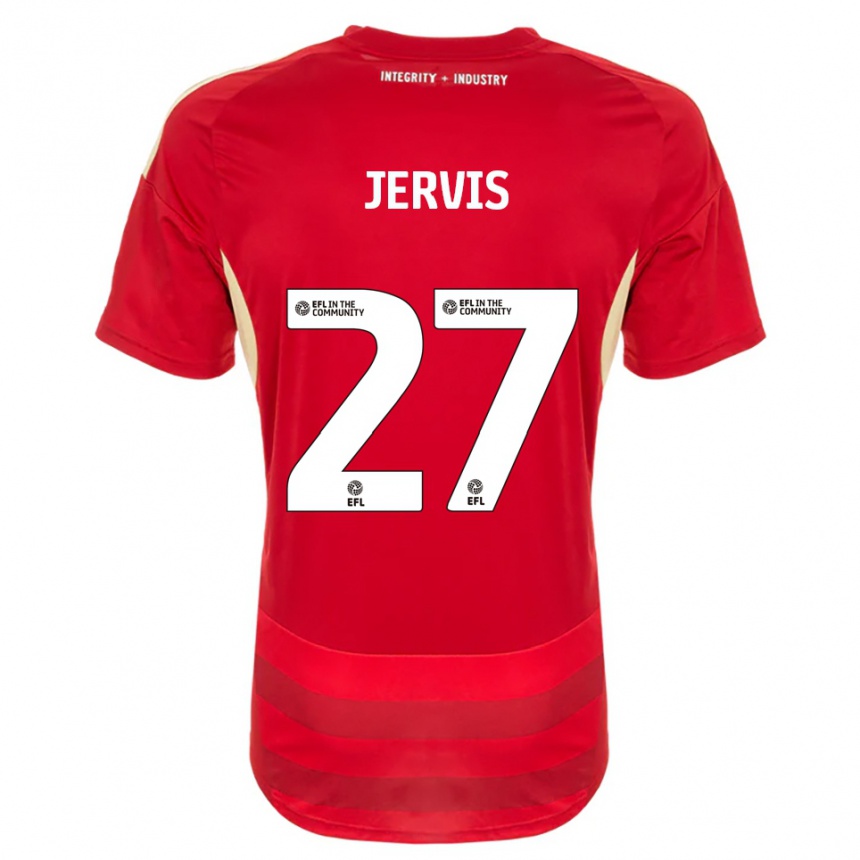 נשים כדורגל Lizzie Jervis #27 אדום לבן ג'רזי ביתית 2025/26