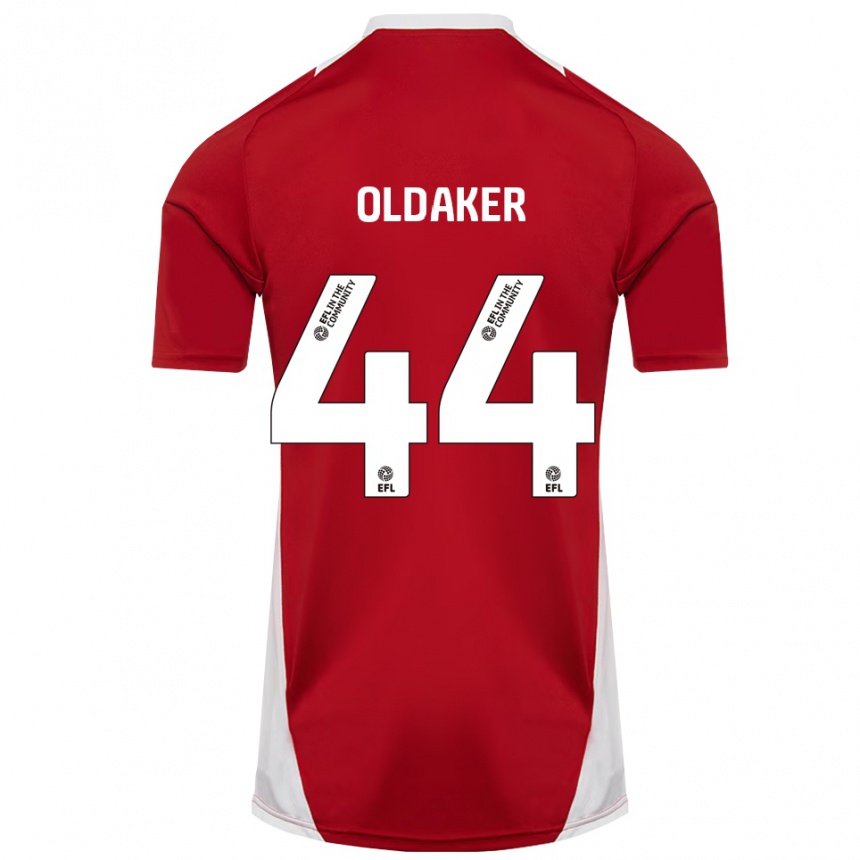 נשים כדורגל דארן אולדייקר #44 אדום לבן זהב ג'רזי ביתית 2025/26