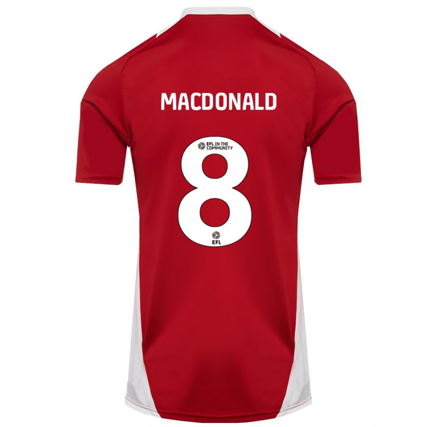 נשים כדורגל Taylor Macdonald #8 אדום לבן זהב ג'רזי ביתית 2025/26