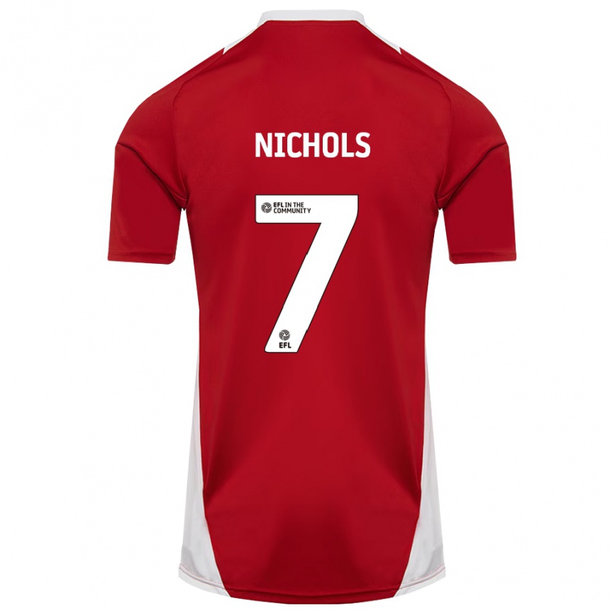 נשים כדורגל Tom Nichols #7 אדום לבן זהב ג'רזי ביתית 2025/26