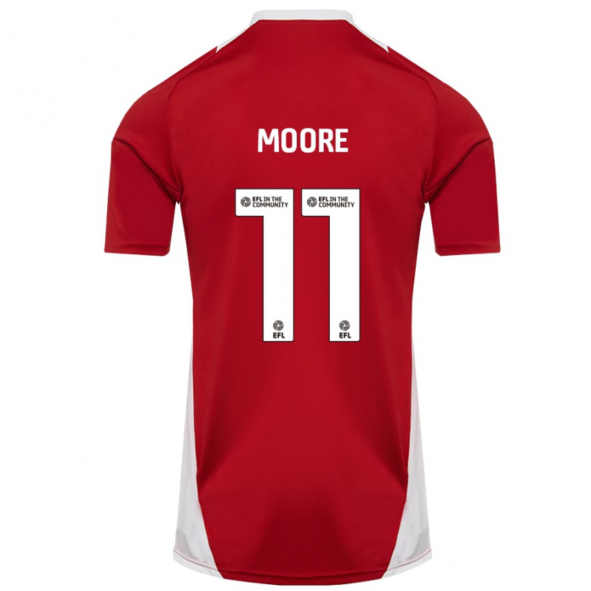 נשים כדורגל Thomas Moore #11 אדום לבן זהב ג'רזי ביתית 2025/26