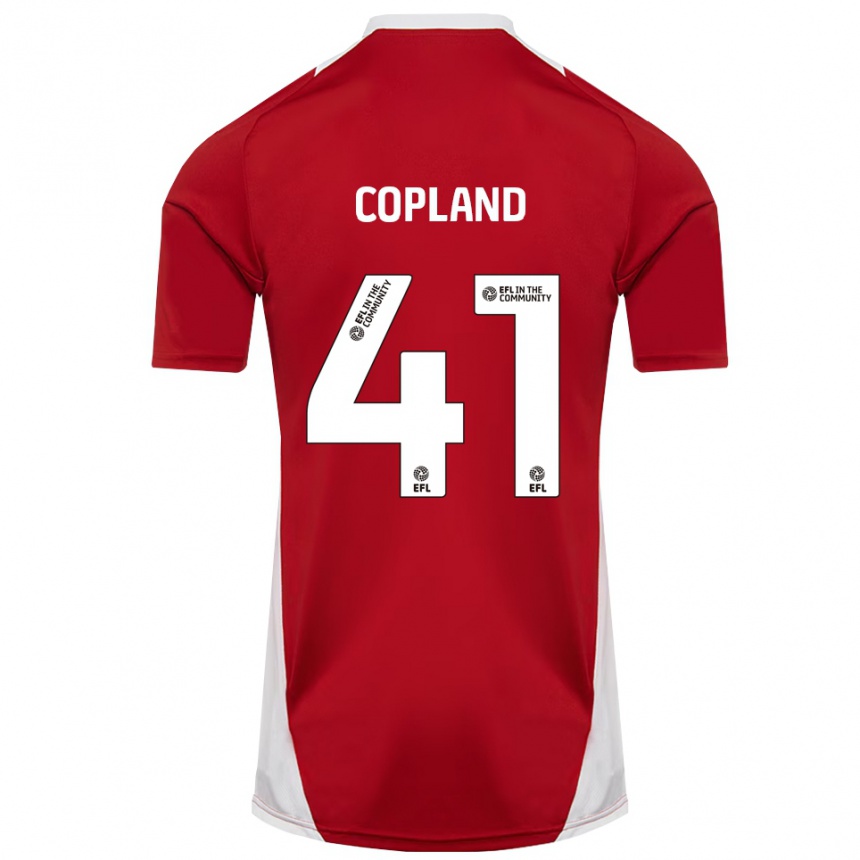 נשים כדורגל Jack Copland #41 אדום לבן זהב ג'רזי ביתית 2025/26