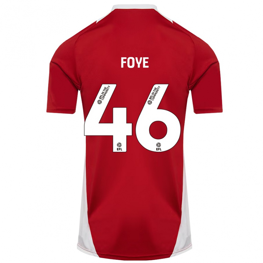 נשים כדורגל אוון פוי #46 אדום לבן זהב ג'רזי ביתית 2025/26