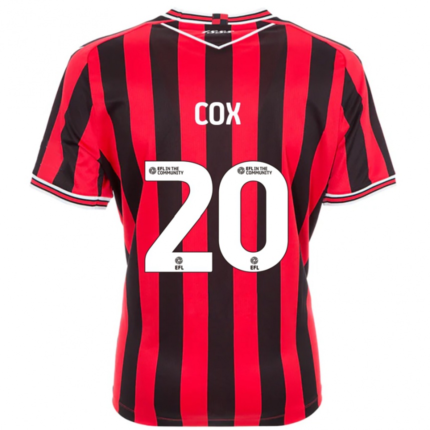 נשים כדורגל Daniel Cox #20 אדום שחור ג'רזי ביתית 2025/26