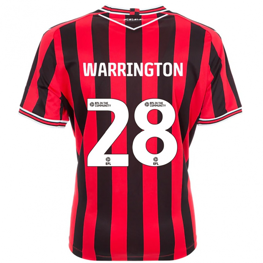 נשים כדורגל לואיס וורינגטון #28 אדום שחור ג'רזי ביתית 2025/26
