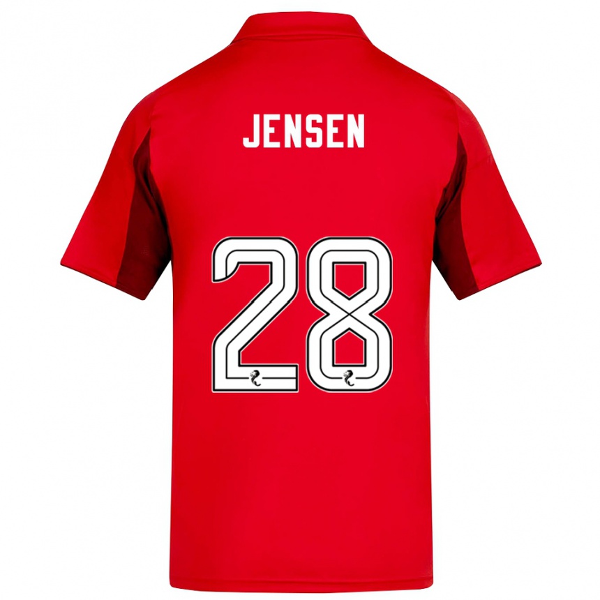 נשים כדורגל אלכסנדר ינסן #28 אדום בורדו ג'רזי ביתית 2025/26