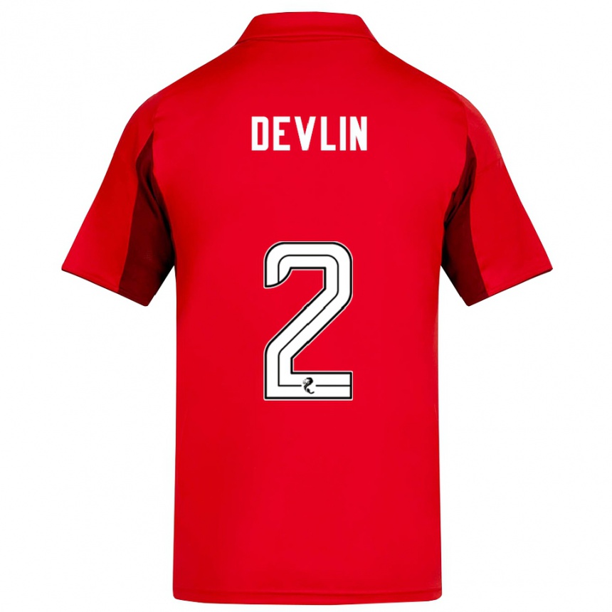 נשים כדורגל ניקי דוולין #2 אדום בורדו ג'רזי ביתית 2025/26