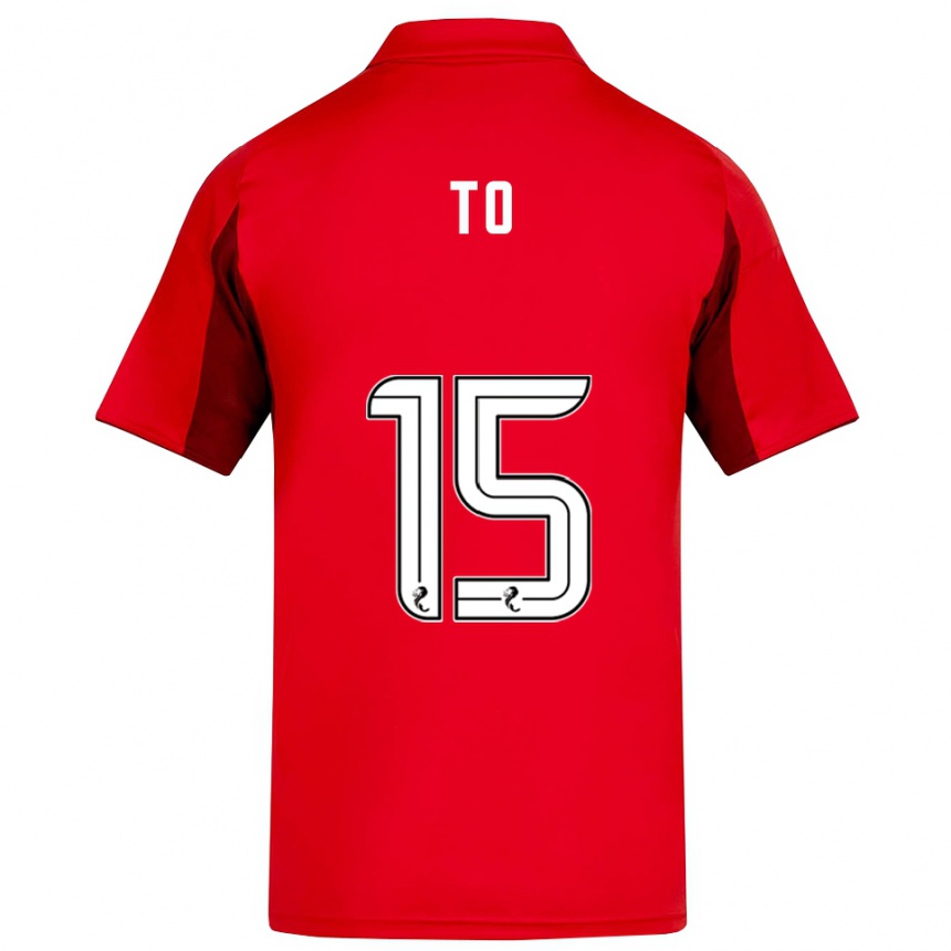 נשים כדורגל Zack To #15 אדום בורדו ג'רזי ביתית 2025/26