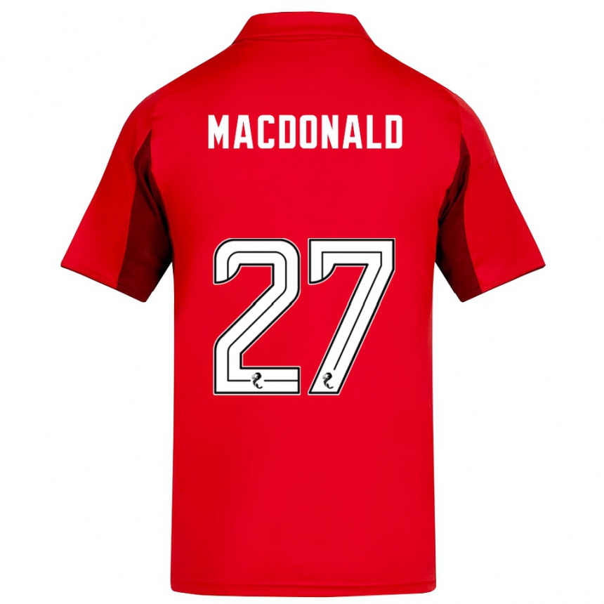 נשים כדורגל אנגוס מקדונלד #27 אדום בורדו ג'רזי ביתית 2025/26