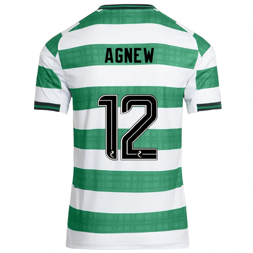 נשים כדורגל מרפי אלכסנדרה אגניו #12 ירוק לבן ג'רזי ביתית 2025/26