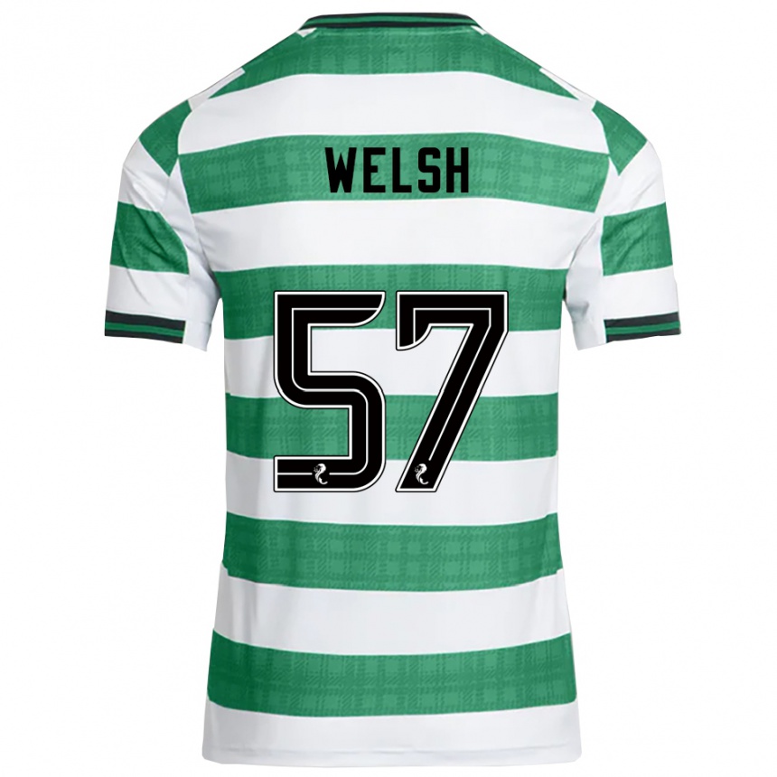 נשים כדורגל סטיבן ולש #57 ירוק לבן ג'רזי ביתית 2025/26