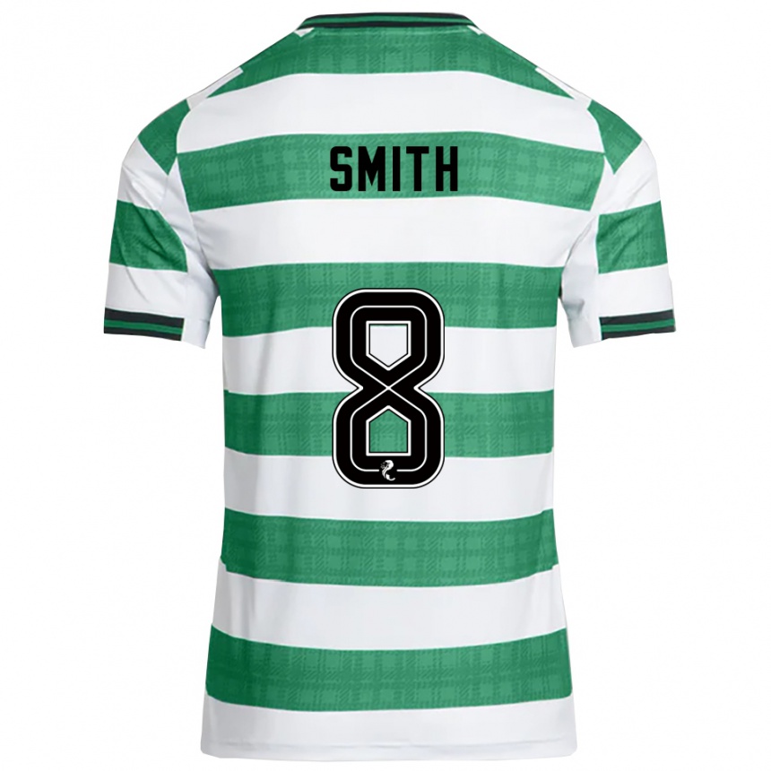 נשים כדורגל ג'ני סמית' #8 ירוק לבן ג'רזי ביתית 2025/26