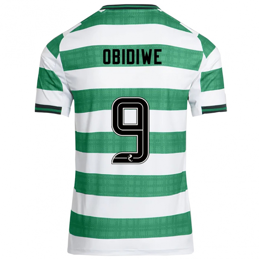 נשים כדורגל Emmanuel Obidiwe #9 ירוק לבן ג'רזי ביתית 2025/26