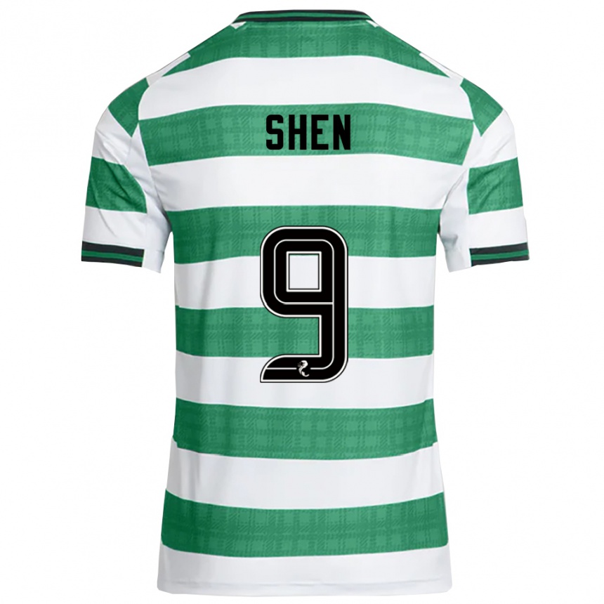 נשים כדורגל שן מנגיו #9 ירוק לבן ג'רזי ביתית 2025/26 נשים כדורגל שן מנגיו #9 ירוק לבן ג'רזי ביתית 2025/26
