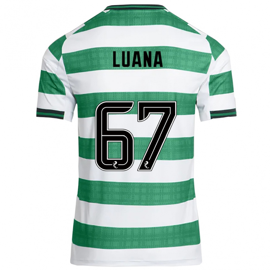 נשים כדורגל לואנה מוניוס #67 ירוק לבן ג'רזי ביתית 2025/26