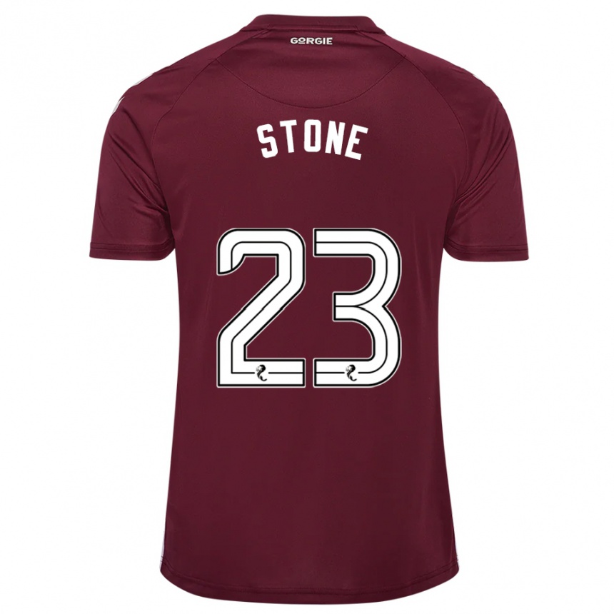 נשים כדורגל Harry Stone #23 בורדו לבן ג'רזי ביתית 2025/26