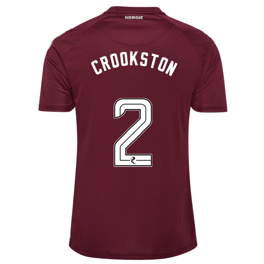 נשים כדורגל גרגור קרוקסטון #2 בורדו לבן ג'רזי ביתית 2025/26