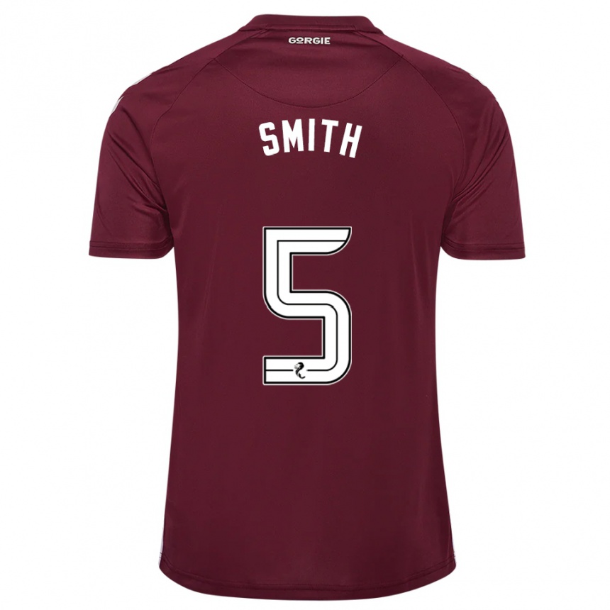 נשים כדורגל Lucas Smith #5 בורדו לבן ג'רזי ביתית 2025/26