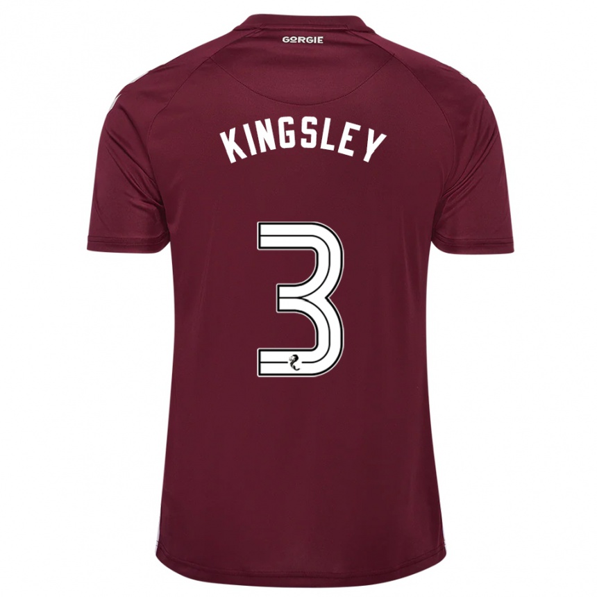 נשים כדורגל סטפן קינגסלי #3 בורדו לבן ג'רזי ביתית 2025/26
