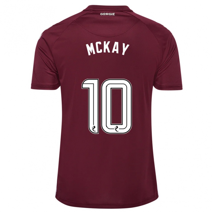 נשים כדורגל בארי מקאי #10 בורדו לבן ג'רזי ביתית 2025/26 נשים כדורגל בארי מקאי #10 בורדו לבן ג'רזי ביתית 2025/26