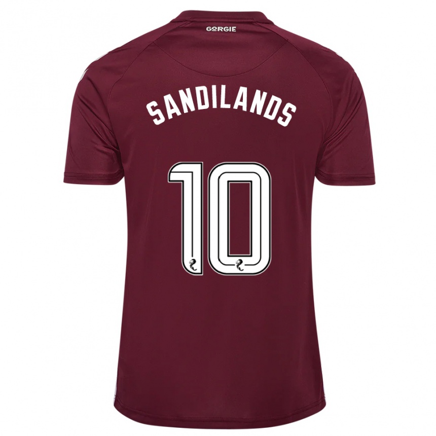 נשים כדורגל קאלום סנדילנדס #10 בורדו לבן ג'רזי ביתית 2025/26