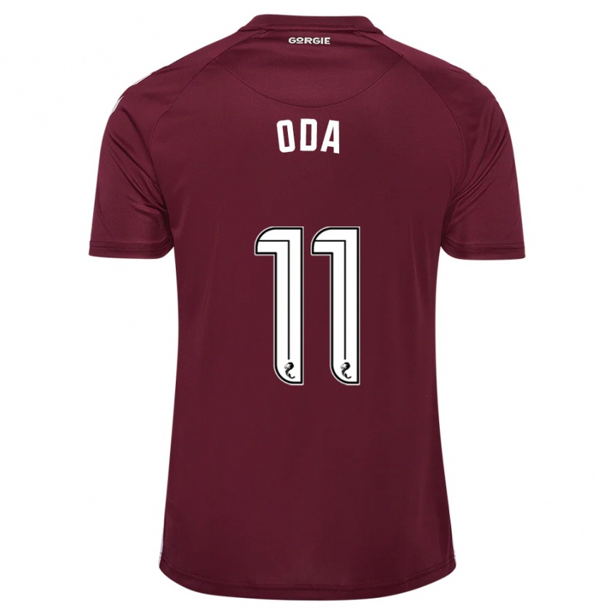 נשים כדורגל יוטארו אודה #11 בורדו לבן ג'רזי ביתית 2025/26