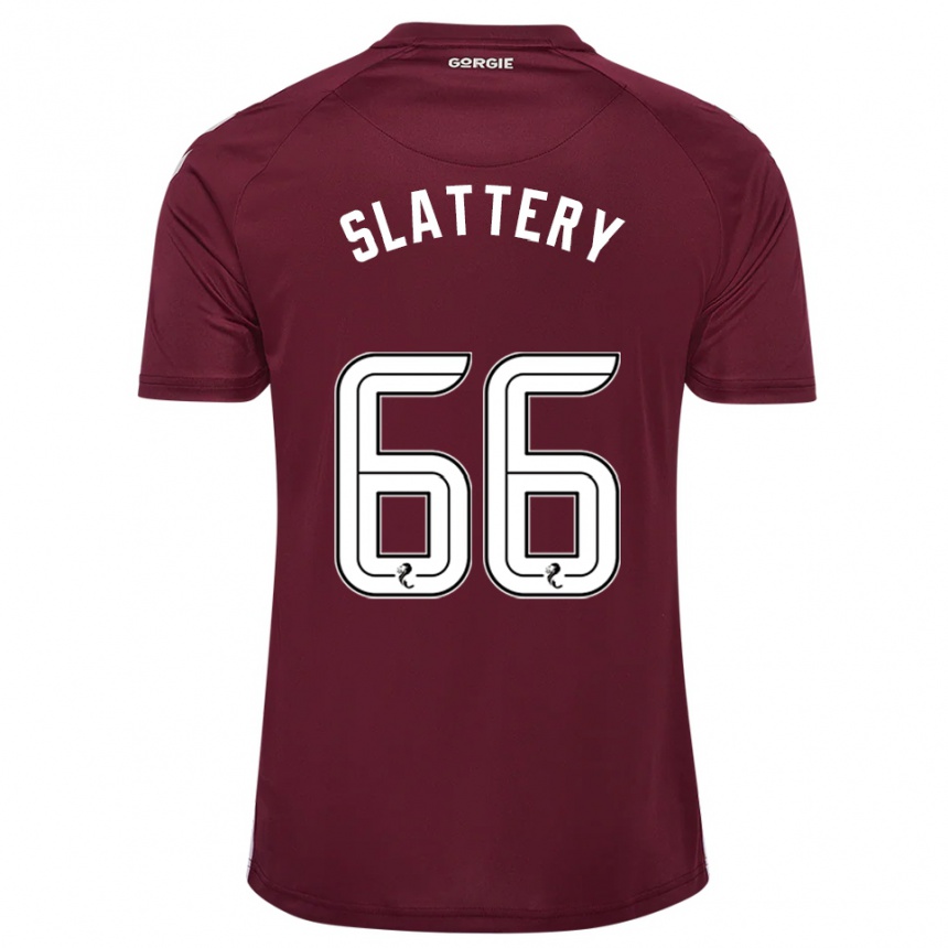 נשים כדורגל ג'נה סלאטרי #66 בורדו לבן ג'רזי ביתית 2025/26
