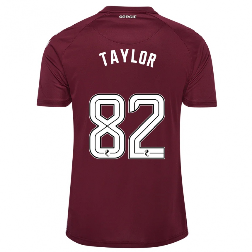 נשים כדורגל Gerald Taylor #82 בורדו לבן ג'רזי ביתית 2025/26