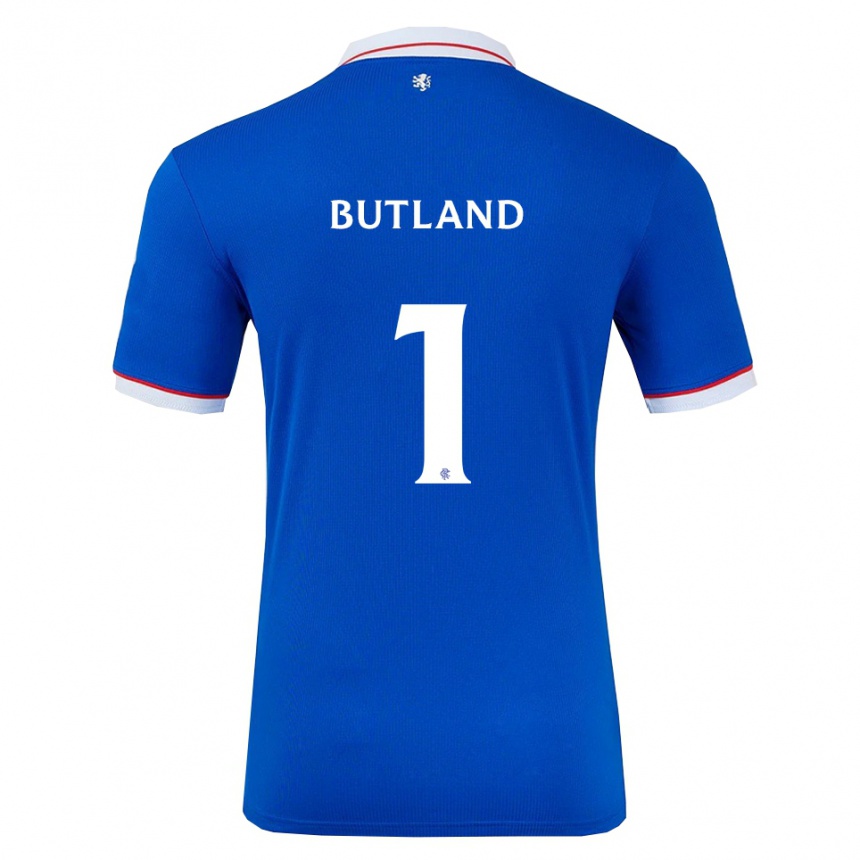 נשים כדורגל ג'ק באטלנד #1 כחול לבן ג'רזי ביתית 2025/26